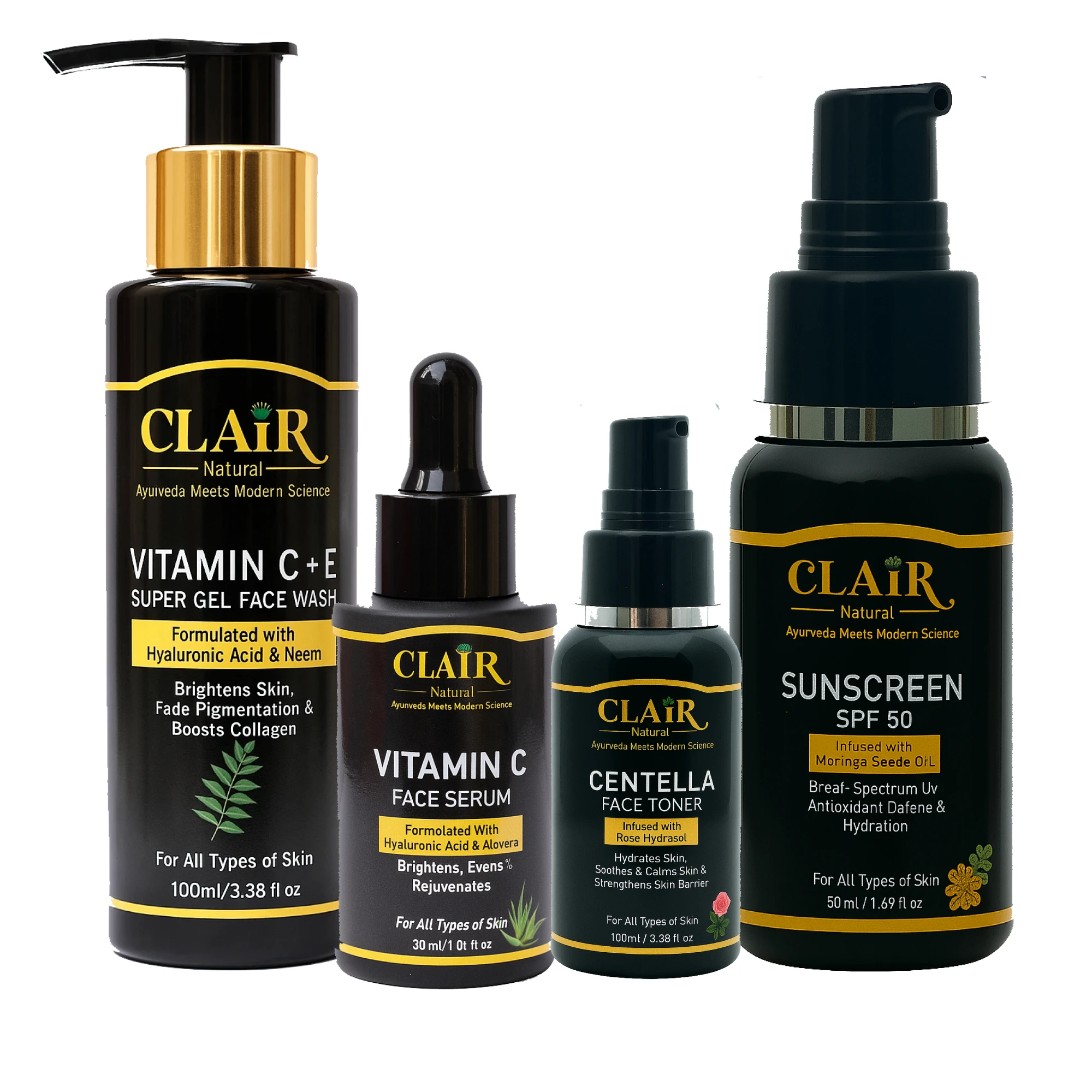 Glow & Brightness Combo – 4 Step Vitamin C Routine for Pigmented & Dull Skin