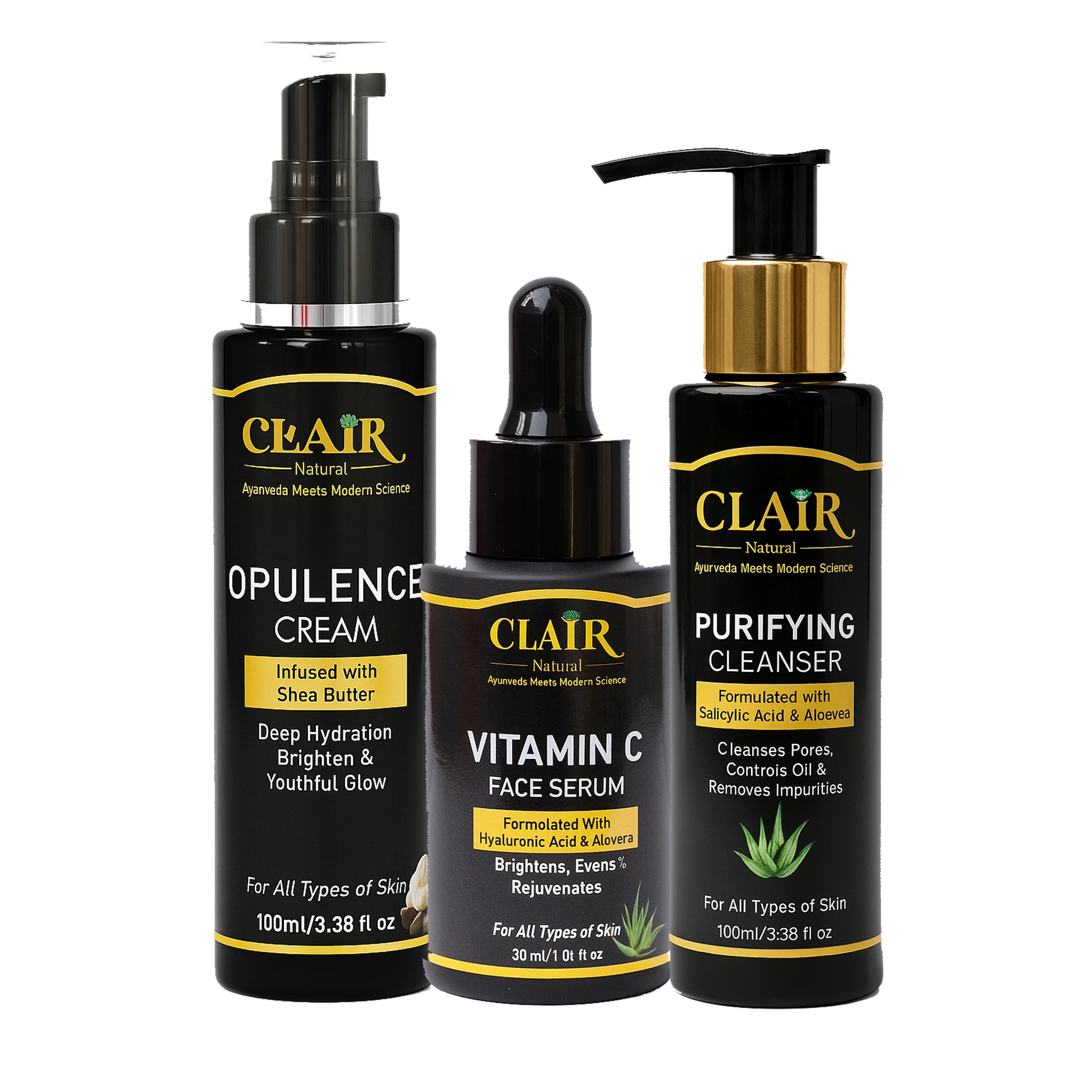 Glow & Brightness Combo – Vitamin C + Cleanser + Moisturizer for Dull & Pigmente