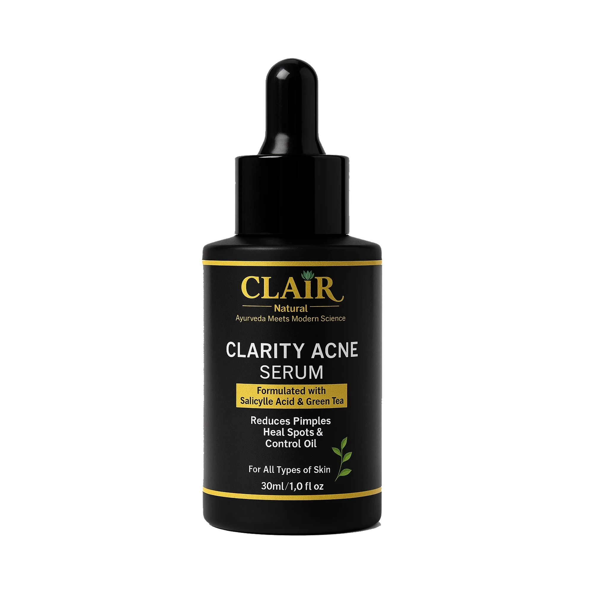 Clair Clarity Acne Serum – 2% Salicylic Acid + 5% Neem + 2% Hyaluronic Acid | Advanced BHA Treatment for Clear, Healthy Skin